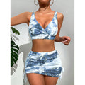 Sexy 3pieces Micro Bikini Skirt 2024 Women Swimsuit Female Swimwear Thong Bikinis Set Brazilian Beach Wear Bathing Suit Biquini