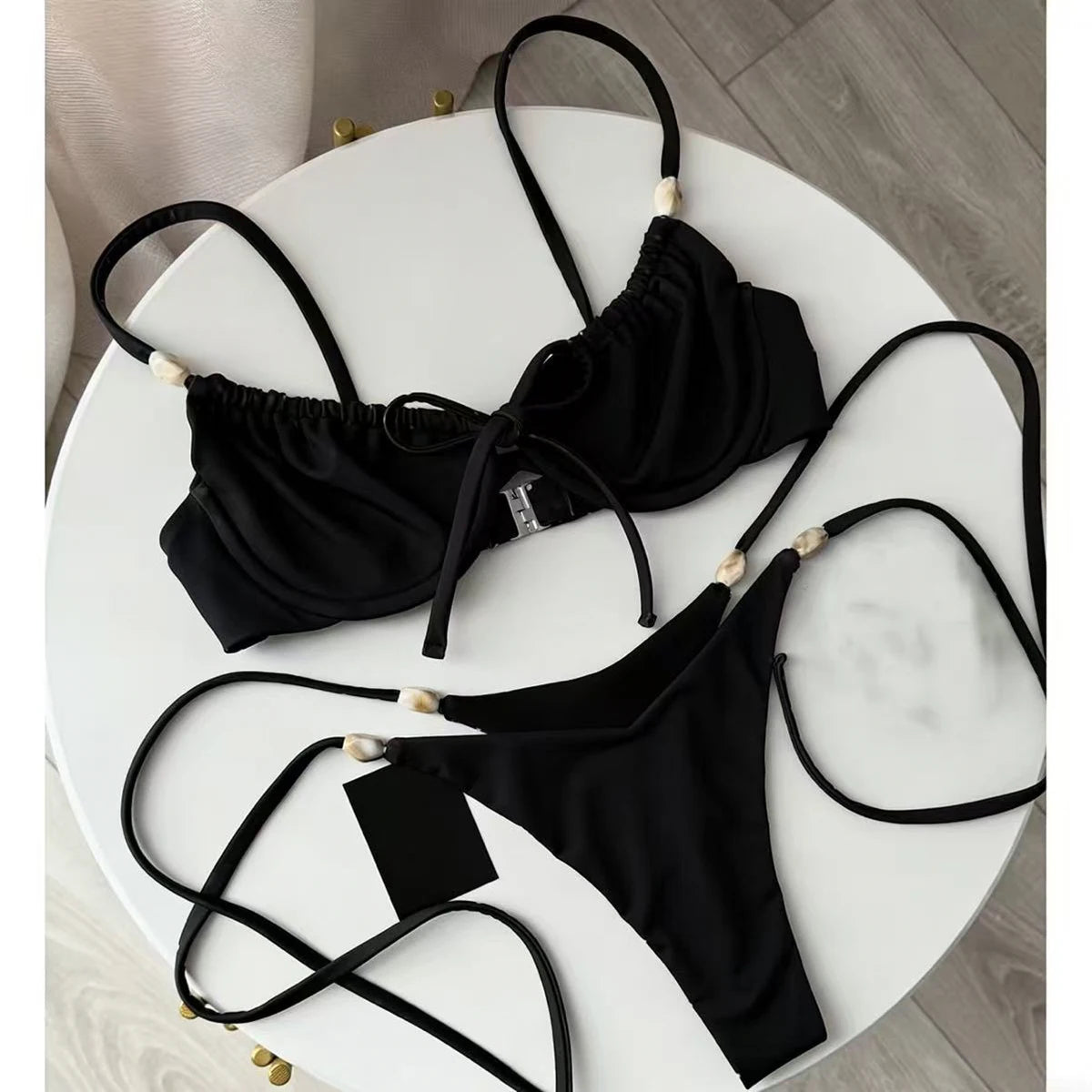 Push Up Bikinis 2026 Sexy Women Swimsuit Swimwear Female Bikini Set Beads Biquini Bathing Suit Dot Swimming Suit Beachwear